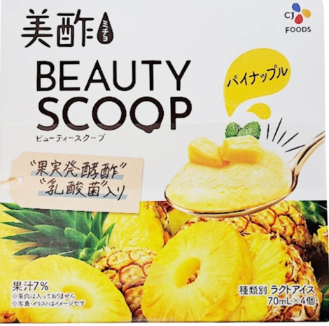 CJ 美酢ﾋﾞｭｰﾃｨｰｽｸｰﾌﾟｱｲｽｸﾘｰﾑ ﾊﾟｲﾅｯﾌﾟﾙ 4個入り